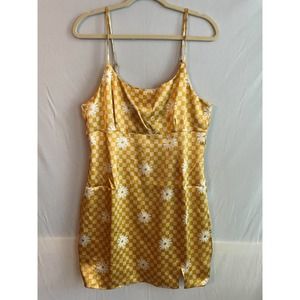 Wild Fable Yellow Daisy Slip Dress Juniors size L